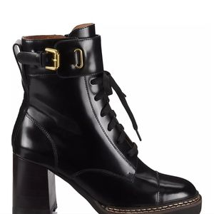 Chloe combat boots black